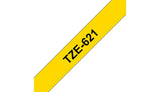 BROTHER 9mm Black on Yellow Laminated Tape - 8m (TZE-621)