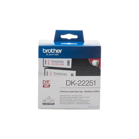BROTHER Brother DK-22251 label-making tape Black and red on white (DK-22251)