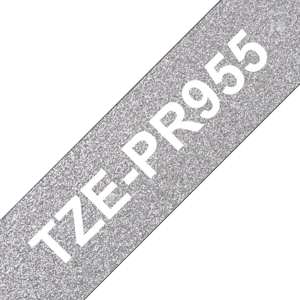 BROTHER Brother TZE-PR955 label-making tape White on silver (TZE-PR955)