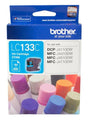 BROTHER Cyan Ink Cartridge | Single Pack. Prints 550 pages (LC-133C)