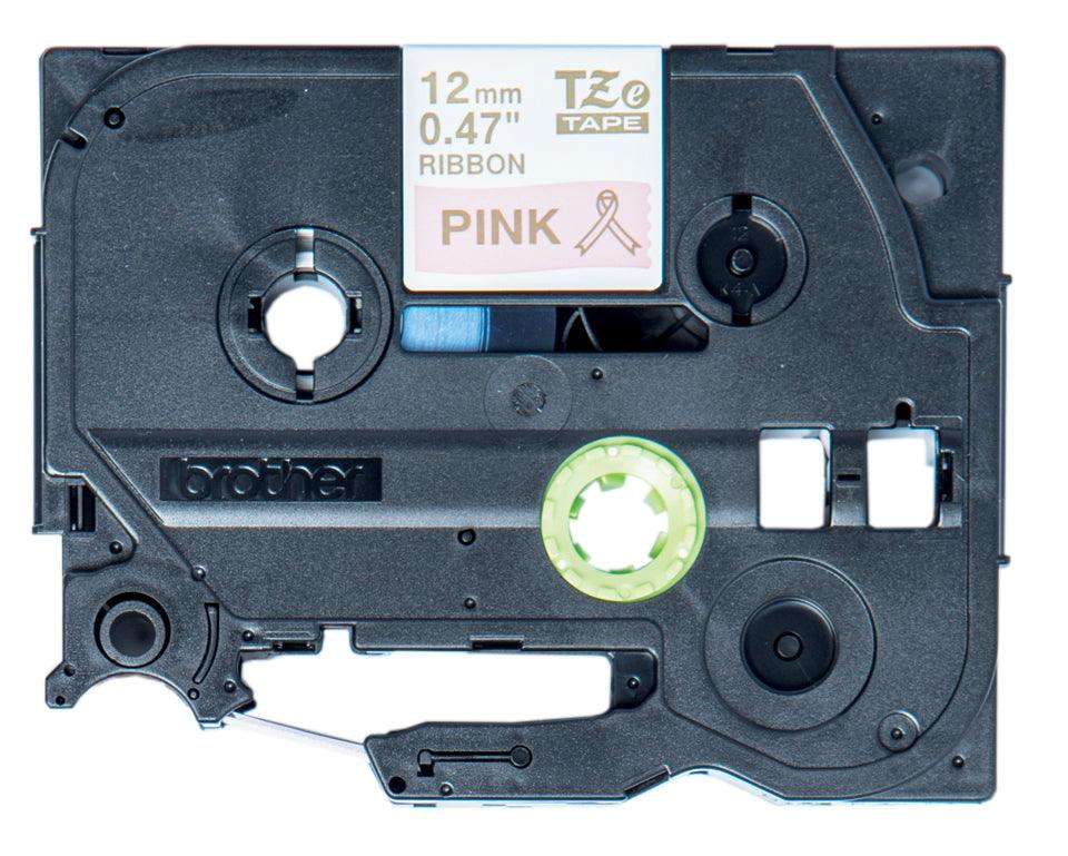 BROTHER Genuine Ribbon Tape Cassette | Gold on Pink | 12mm wide (TZE-RE34)
