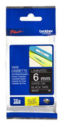 BROTHER TZe-315 - 6 mm white on black tape | 8m (TZE-315)
