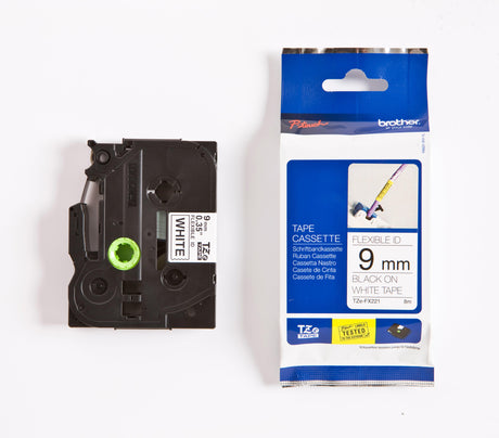 BROTHER TZe-FX221 - 9 mm black on white tape | 8m (TZE-FX221)