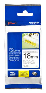 BROTHER TZe-S241 - 18 mm black on white tape | 8m (TZE-S241)