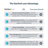 STARTECH Monitor Privacy Screen for 23.8" Display - Computer Screen Security Filter - Blue Light Reducing Screen Protector Film - 16:9 Widescreen -Matte|Glossy - +|-30 Degree (PRIVACY-SCREEN-238M) (PRIVACY-SCREEN-238M)
