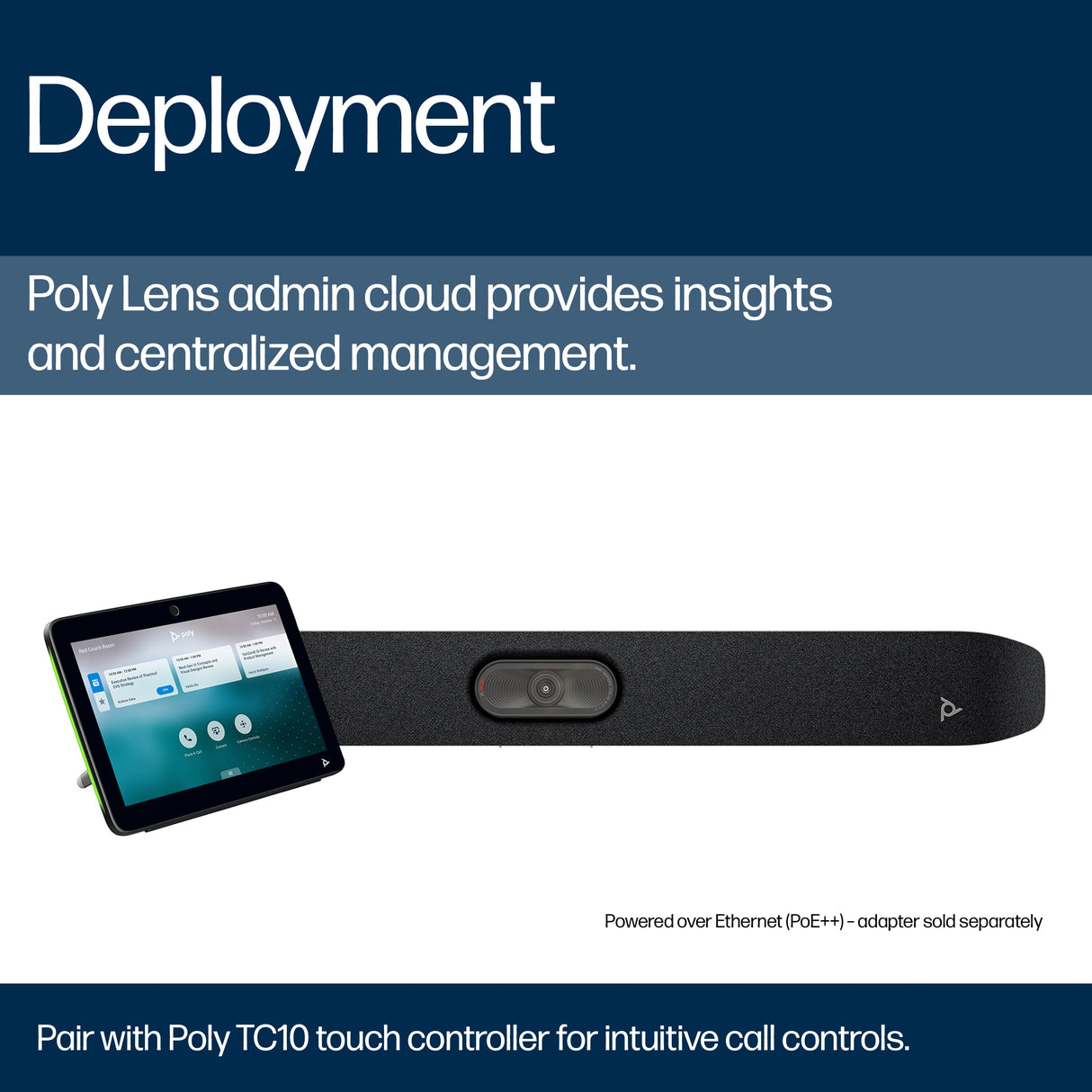 POLY Studio X32 All-In-One No Power Supply Video Conferencing System