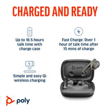 POLY Voyager Free 60 UC Carbon BT700 USB-A Basic Charge Case Headset