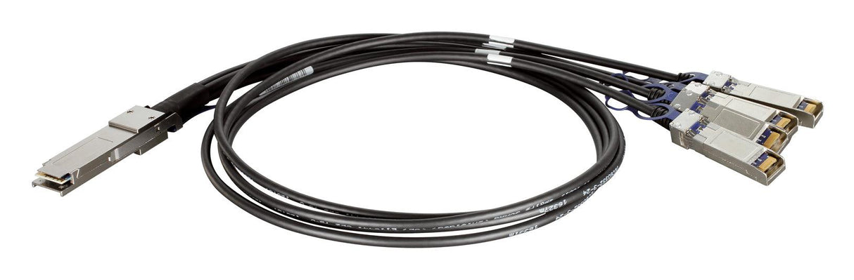 D-LINK 40G Passive QSFP+ to four 10G SFP+ Twinaxial Direct Attach Cable | 1m (DEM-CB100QXS-4XS)
