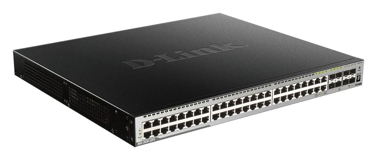 D-LINK 52-Layer 3 Stackable Managed Gigabit PoE Switch with 4 10GbE Ports (DGS-3630-52PC)