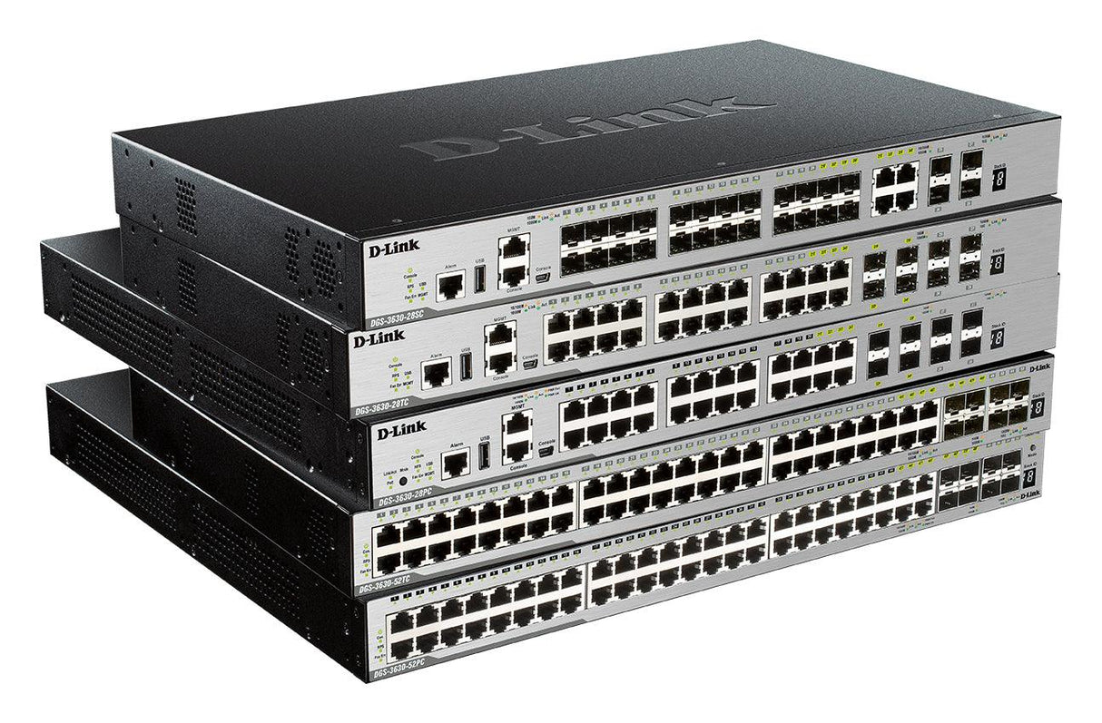 D-LINK 52-Layer 3 Stackable Managed Gigabit PoE Switch with 4 10GbE Ports (DGS-3630-52PC)