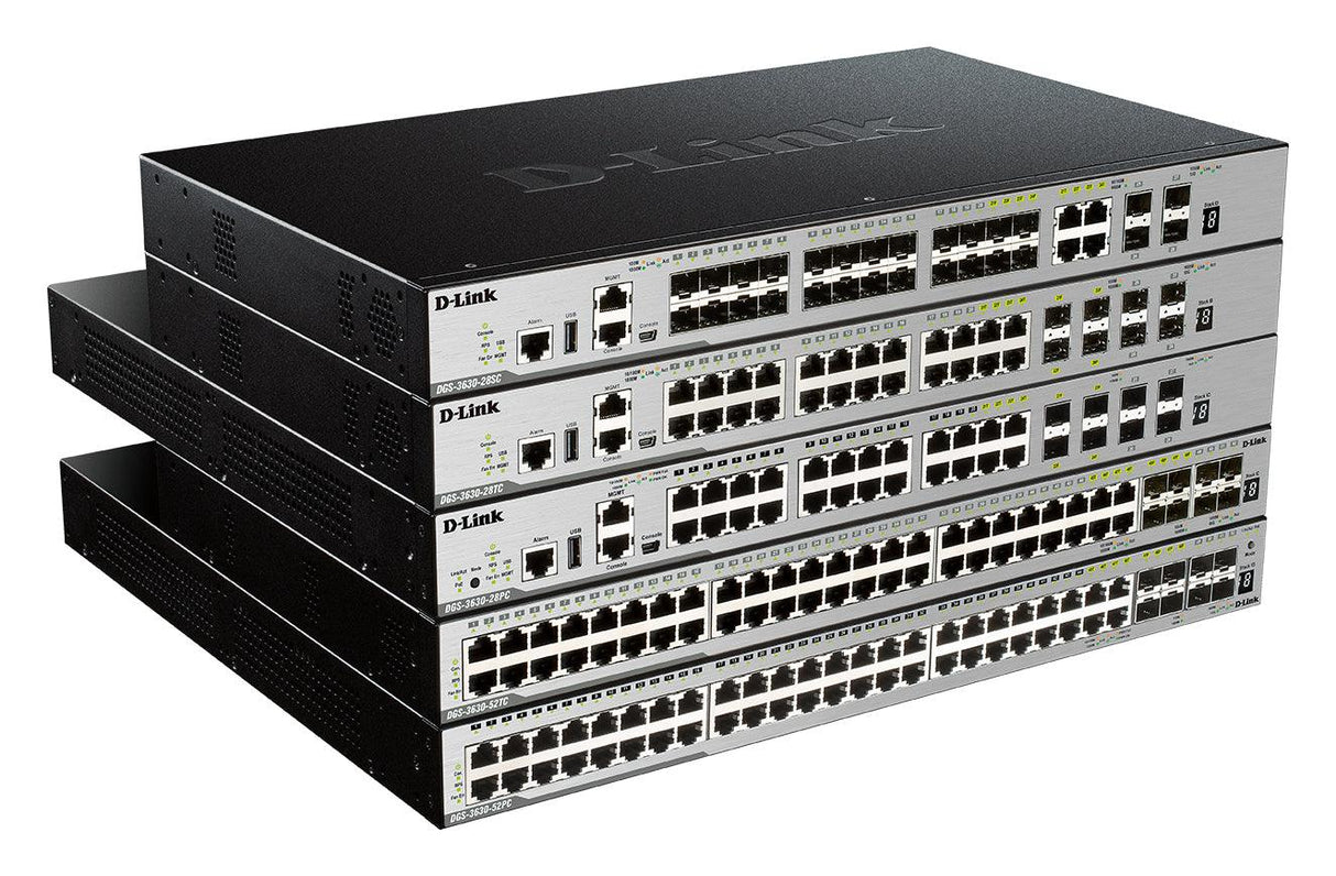 D-LINK 52-Layer 3 Stackable Managed Gigabit PoE Switch with 4 10GbE Ports (DGS-3630-52PC)