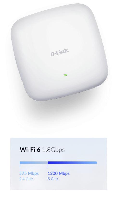 D-LINK DAP‑X2810 AX1800 Wi-Fi 6 Dual-Band PoE Access Point (DAP-X2810)