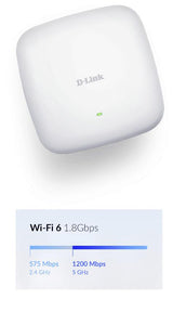 D-LINK DAP‑X2810 AX1800 Wi-Fi 6 Dual-Band PoE Access Point (DAP-X2810)