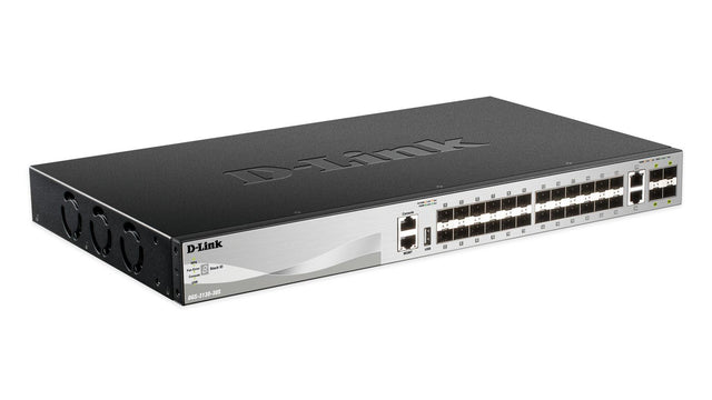 D-LINK DGS-3130-30S | 24x SFP | 2x 10GBASE-T | 4x 10G SFP+ | 168 Gbps | 125 Mpps | 440x250x44 mm (DGS-3130-30S)