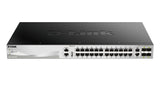 D-LINK DGS-3130-30TS | 24x 10|100|1000BASE-T | 2x 10GBASE-T | 4x 10G SFP+ | 168 Gbps | 125 Mpps | 440x250x44 mm (DGS-3130-30TS)
