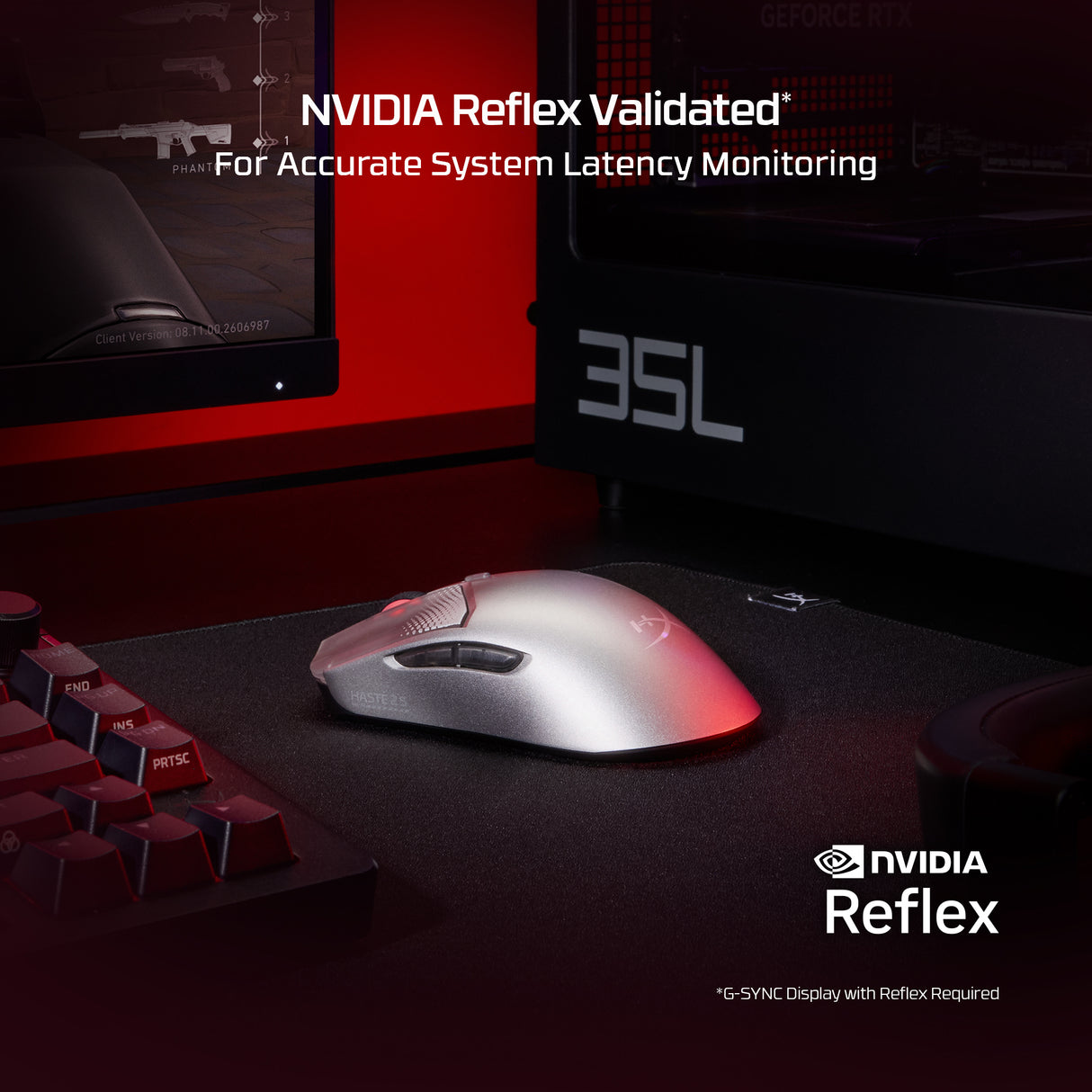 HP PULSEFIRE HASTE 2 S – Wireless (Bluetooth + 2.4GHz) / 26000 DPI / Lightweight – Gaming Mouse