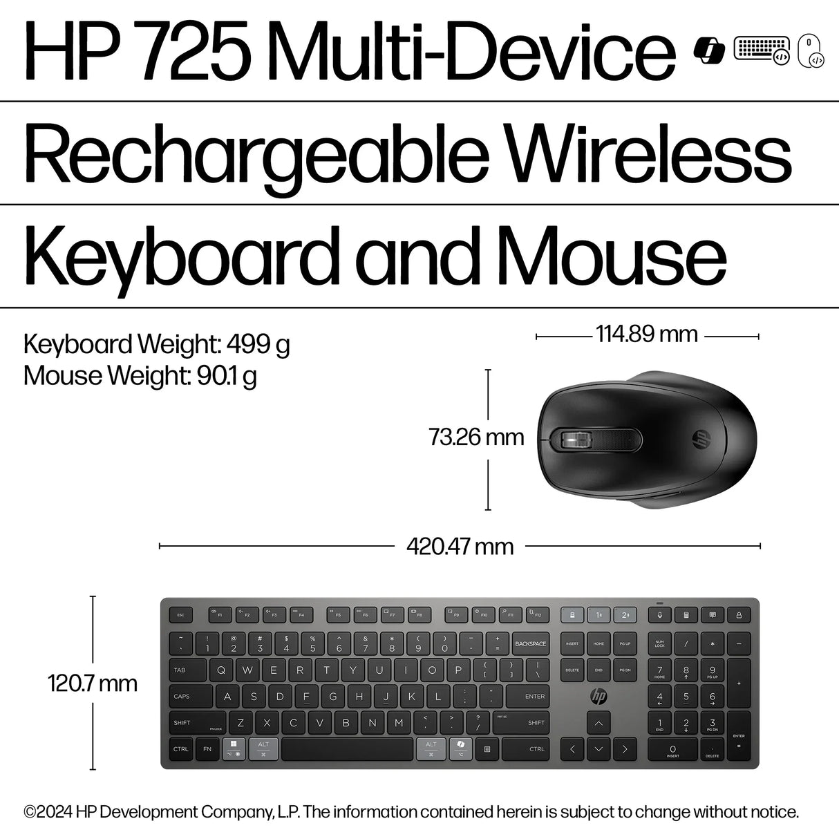 HP 725 – Desktop Platform / Mouse Platform / Standard – Keyboard & Mouse Tray