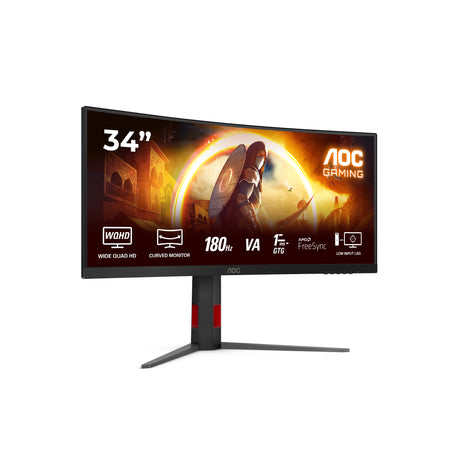 AOC CU34G4 Monitor – 34" / QHD / VA / 180Hz – Gaming Monitor