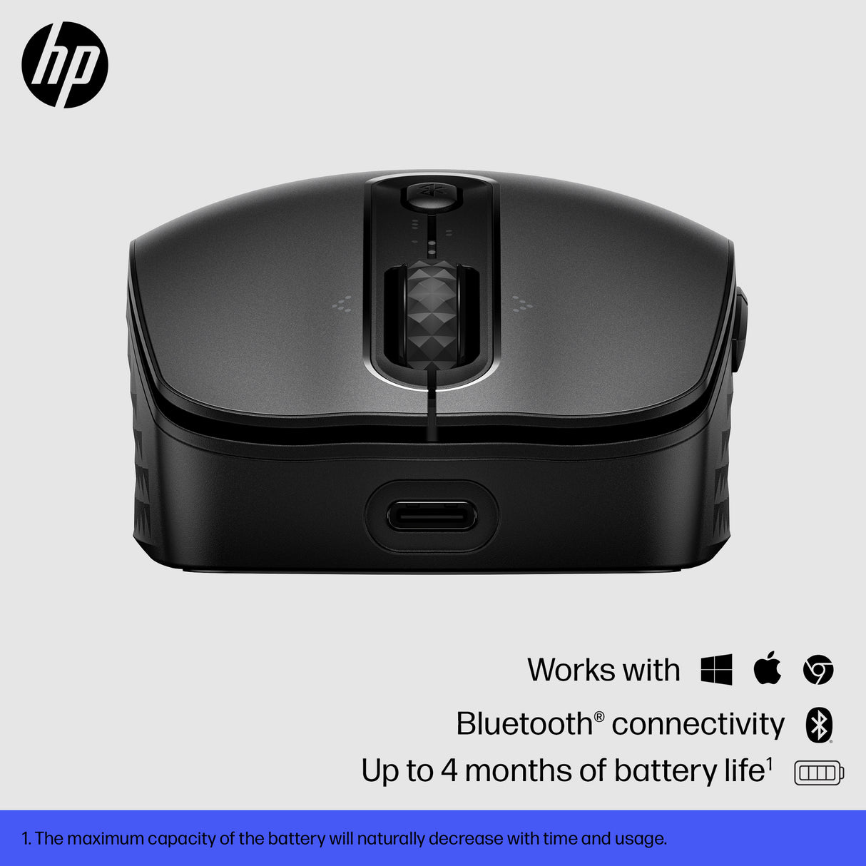 HP 690 – Bluetooth / Qi Charging / 6-Button – Travel Wireless Mouse