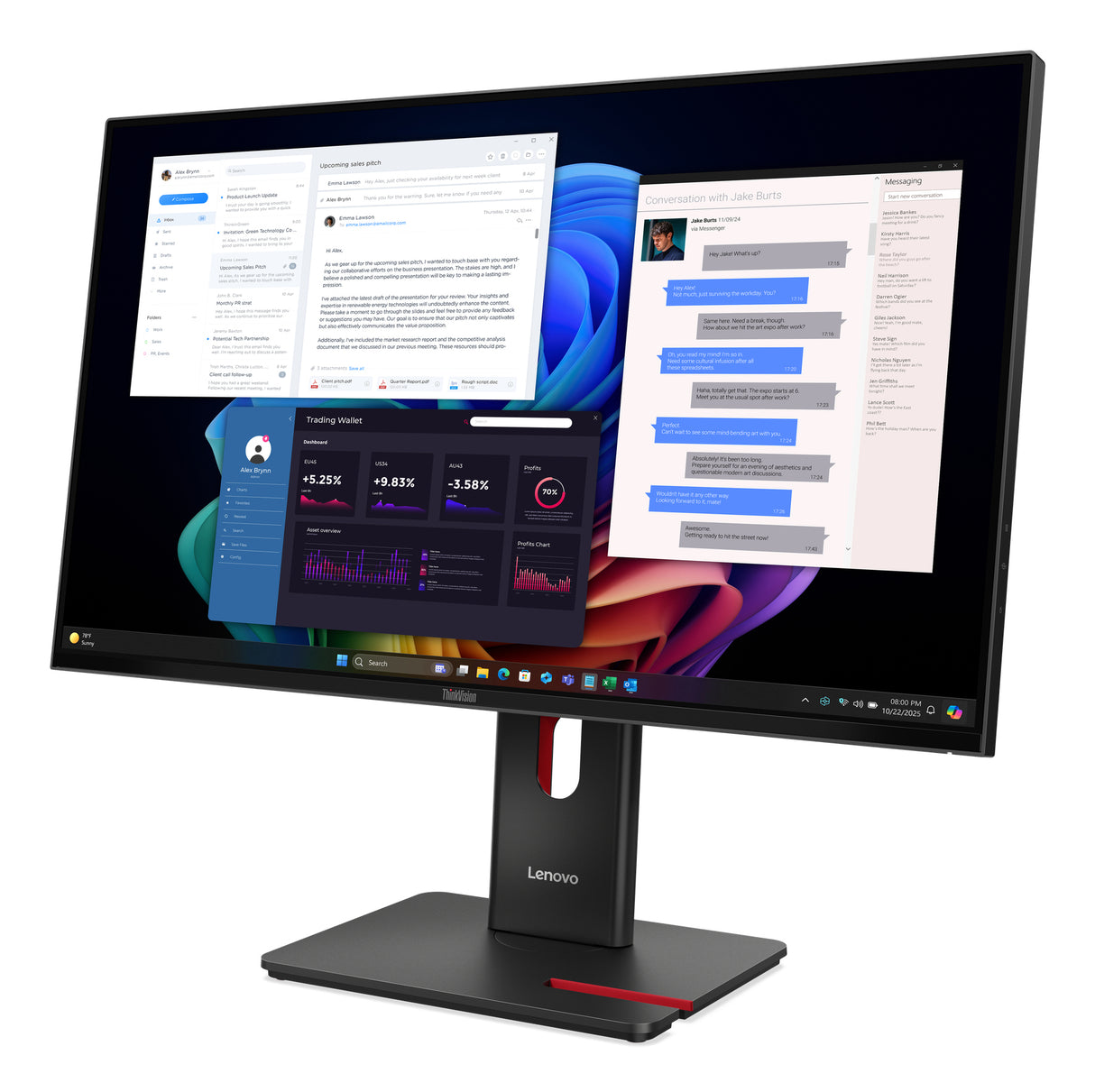 LENOVO T27UD Monitor – 27" / 4K UHD / IPS / 60Hz – Business Monitor