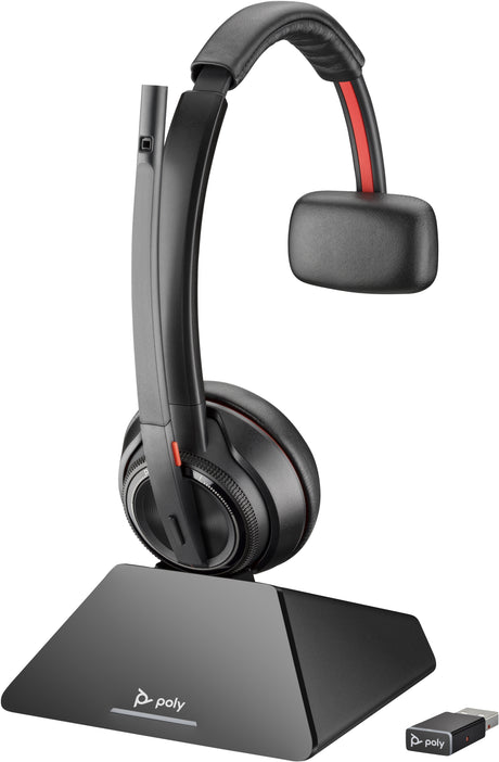 POLY Savi 8210 Monaural DECT Top Charging Cradle Headset