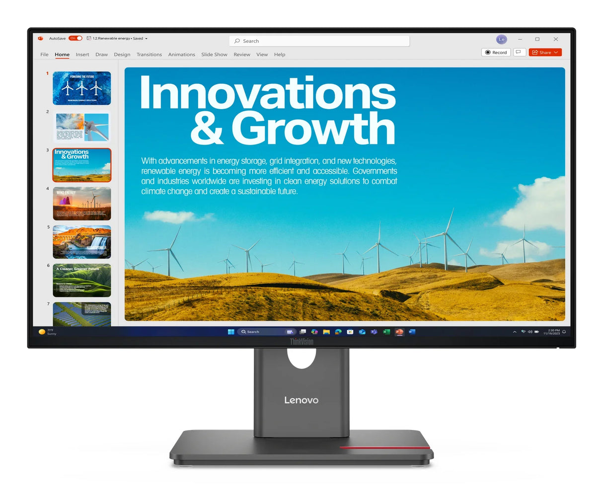 Lenovo P24QD-40 Monitor – 23.8" / QHD / IPS / 120Hz – Business Monitor