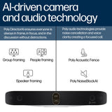 POLY Studio X72 All-In-One TC10 Controller Kit Video Collaboration Bar