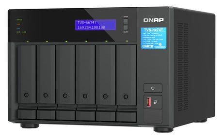 QNAP i5-12400 | Intel UHD Graphics 730 |32 GB SODIMM DDR4 | 5GB Flash | 6 x 3.5" SATA | 2 x M.2 | 6.36 kg (TVS-H674T-I5-32G)