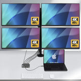 STARTECH QUAD-USB-HDMI-ADAPT – USB-C / 140W PD / 4x HDMI / USB-A – Docking Station