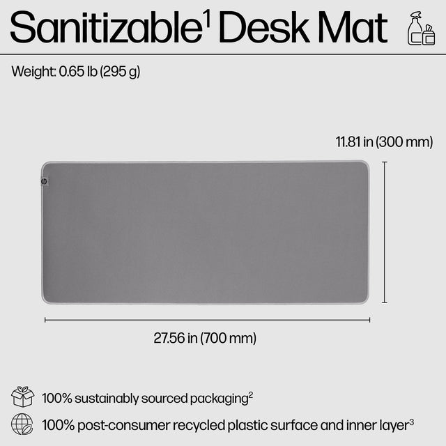 HPE 205 SANITIZABLE DESK MAT – Wired USB / Office / Durable Desk Protector