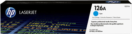 HP 126A Cyan Original LaserJet Toner Cartridge (CE311A)