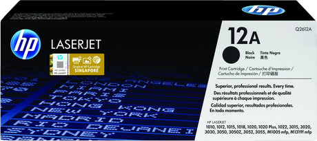HP 12A Black Original LaserJet Toner Cartridge (Q2612A)