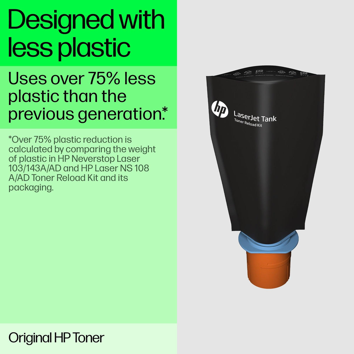 HP 143A Black Original Neverstop Toner Reload Kit (W1143A)