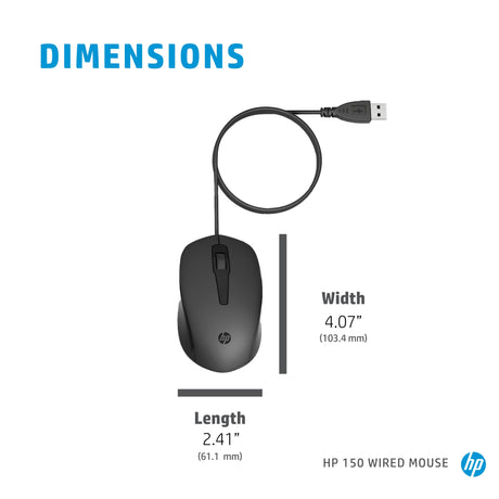 HP 150 Wired Mouse (240J6AA)