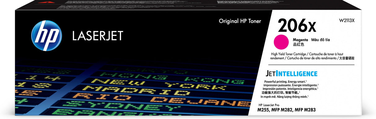 HP 206X High Yield Magenta Original LaserJet Toner Cartridge (W2113X)
