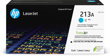 HP 213A Cyan Original LaserJet Toner Cartridge (W2131A)