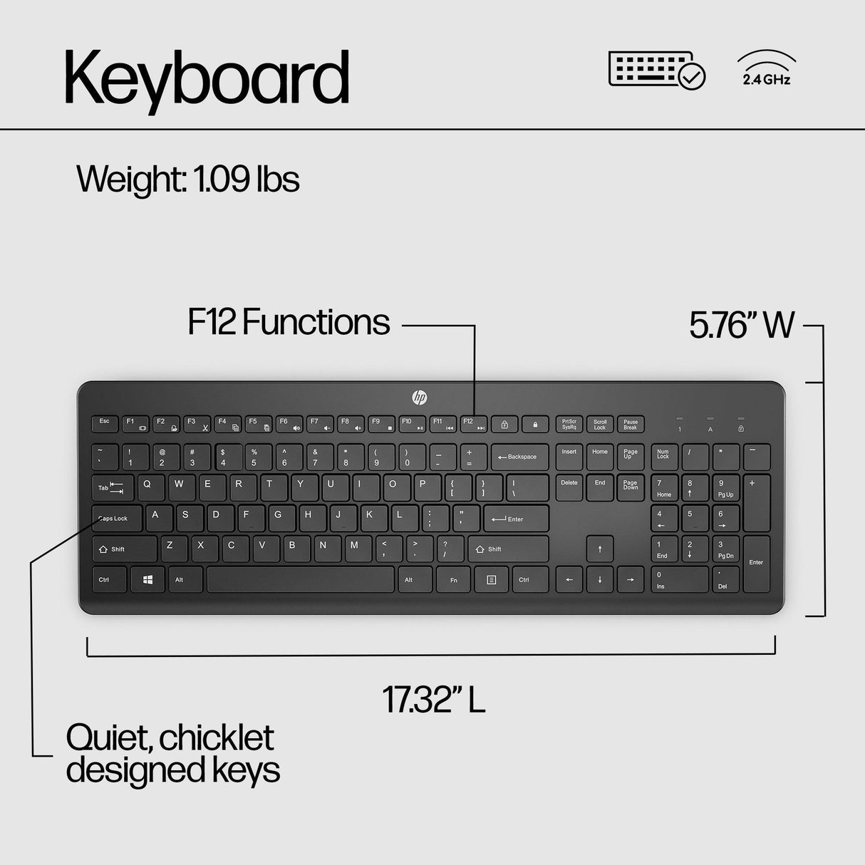 HP 230 Wireless Keyboard (3L1E7AA)