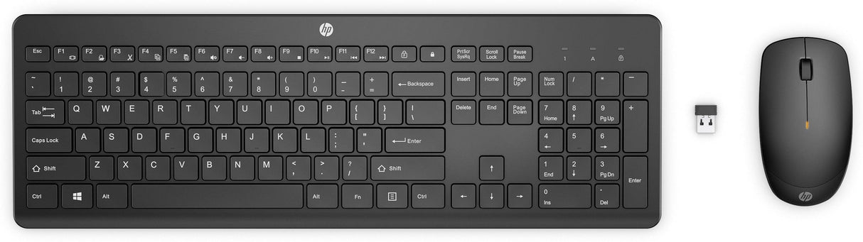 HP 235 Keyboard and Mouse - Wireless 2.40 GHz Keyboard - Wireless Mouse