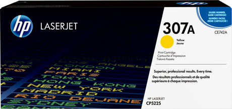 HP 307A Yellow Original LaserJet Toner Cartridge (CE742A)