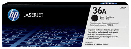 HP 36A Black Original LaserJet Toner Cartridge (CB436A)