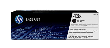 HP 43X High Yield Black Original LaserJet Toner Cartridge (C8543X)