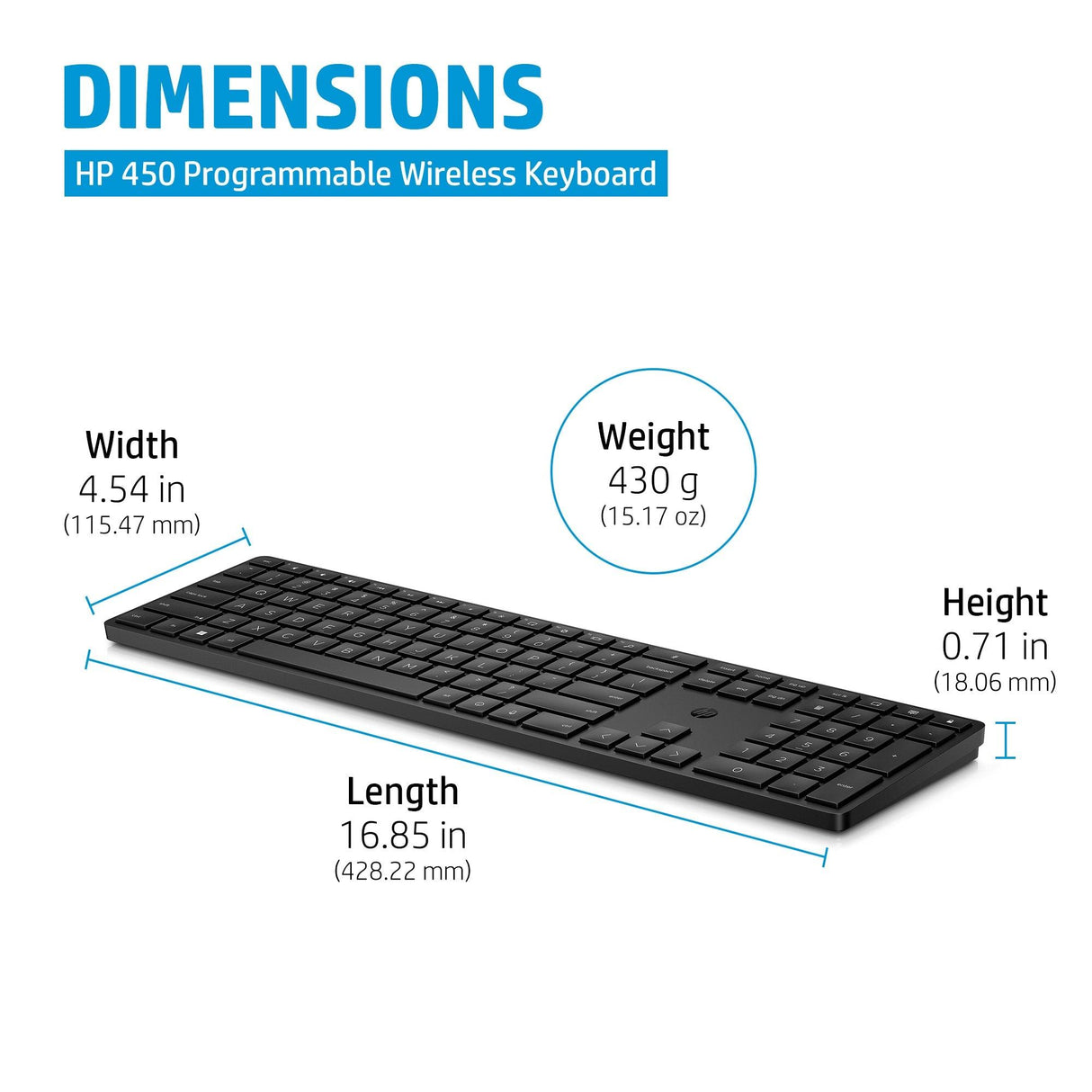 HP 450 Programmable Wireless Keyboard (4R184AA)