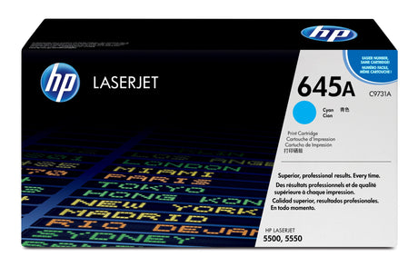 HP 645A Cyan Original LaserJet Toner Cartridge (C9731A)
