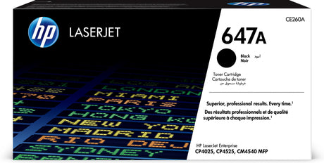 HP 647A Black Original LaserJet Toner Cartridge (CE260A)