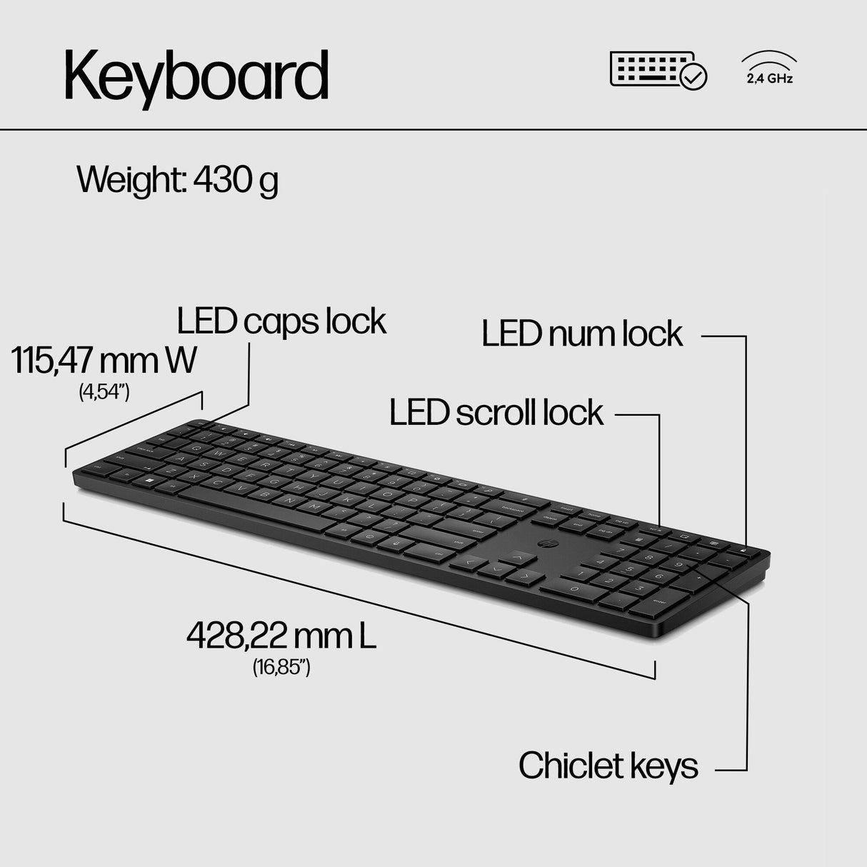 HP 650 Wireless Keyboard and Mouse Combo (4R016AA)