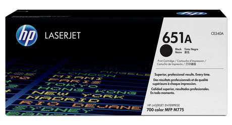 HP 651A Black Original LaserJet Toner Cartridge (CE340A)