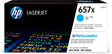 HP 657X High Yield Cyan Original LaserJet Toner Cartridge (CF471X)