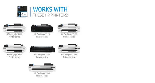 HP 711B 38-ml Black DesignJet Ink Cartridge (3WX00A)