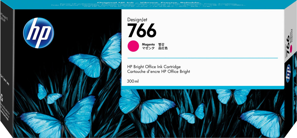 HP 766 300-ml Magenta DesignJet Ink Cartridge (P2V90A)