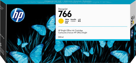 HP 766 300-ml Yellow DesignJet Ink Cartridge (P2V91A)